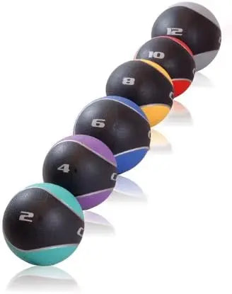 CAP Barbell Rubber Medicine Ball Set with Rack – 6 Weighted Balls (2–12 lb) CAP Barbell