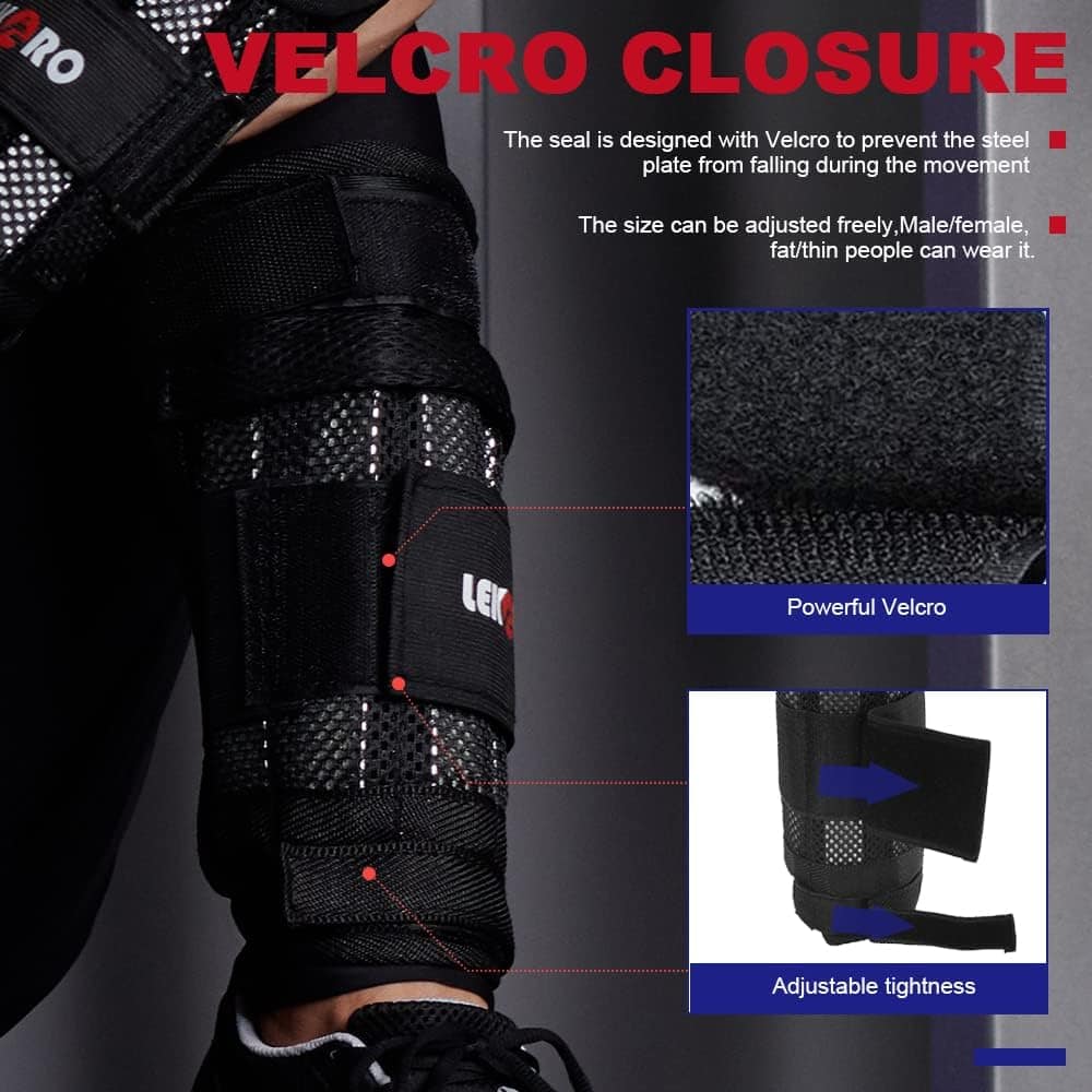 Black knee brace with velcro closure on a gray background