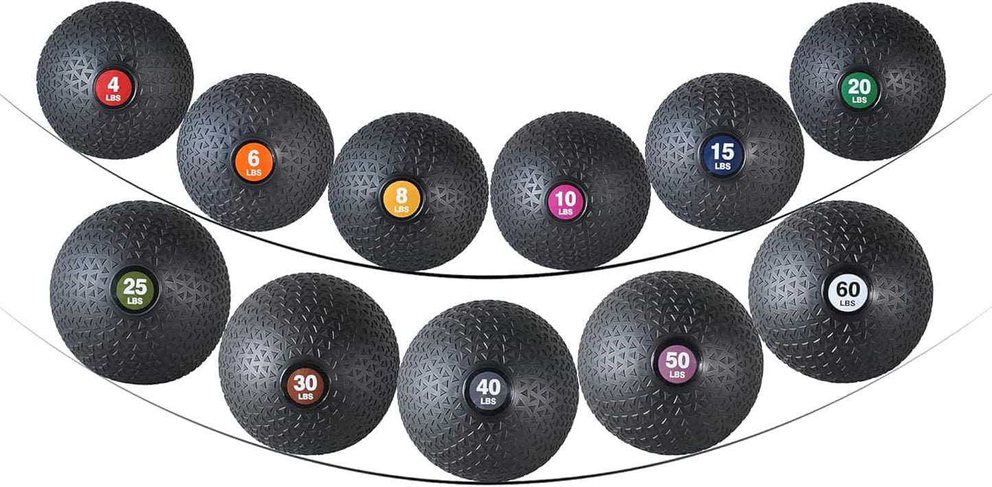 PRISP Weighted Slam Medicine Ball – Non-Bounce Fitness Ball with Easy-Grip Textured Surface for Core, Strength & Conditioning Workouts PRISP