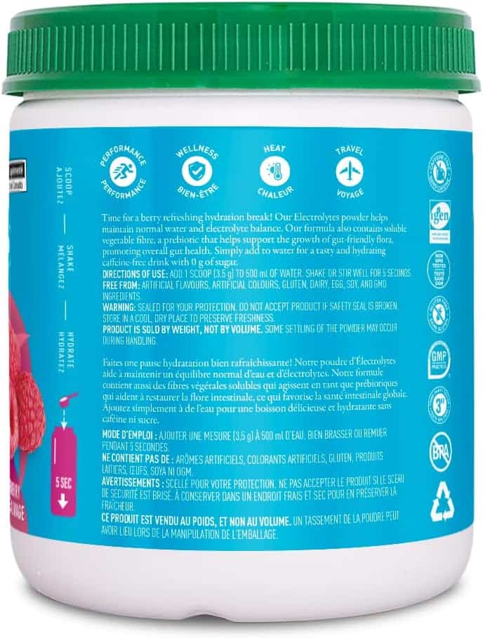 Organika Canadian Zero Sugar Electrolytes – 100 Servings Organika
