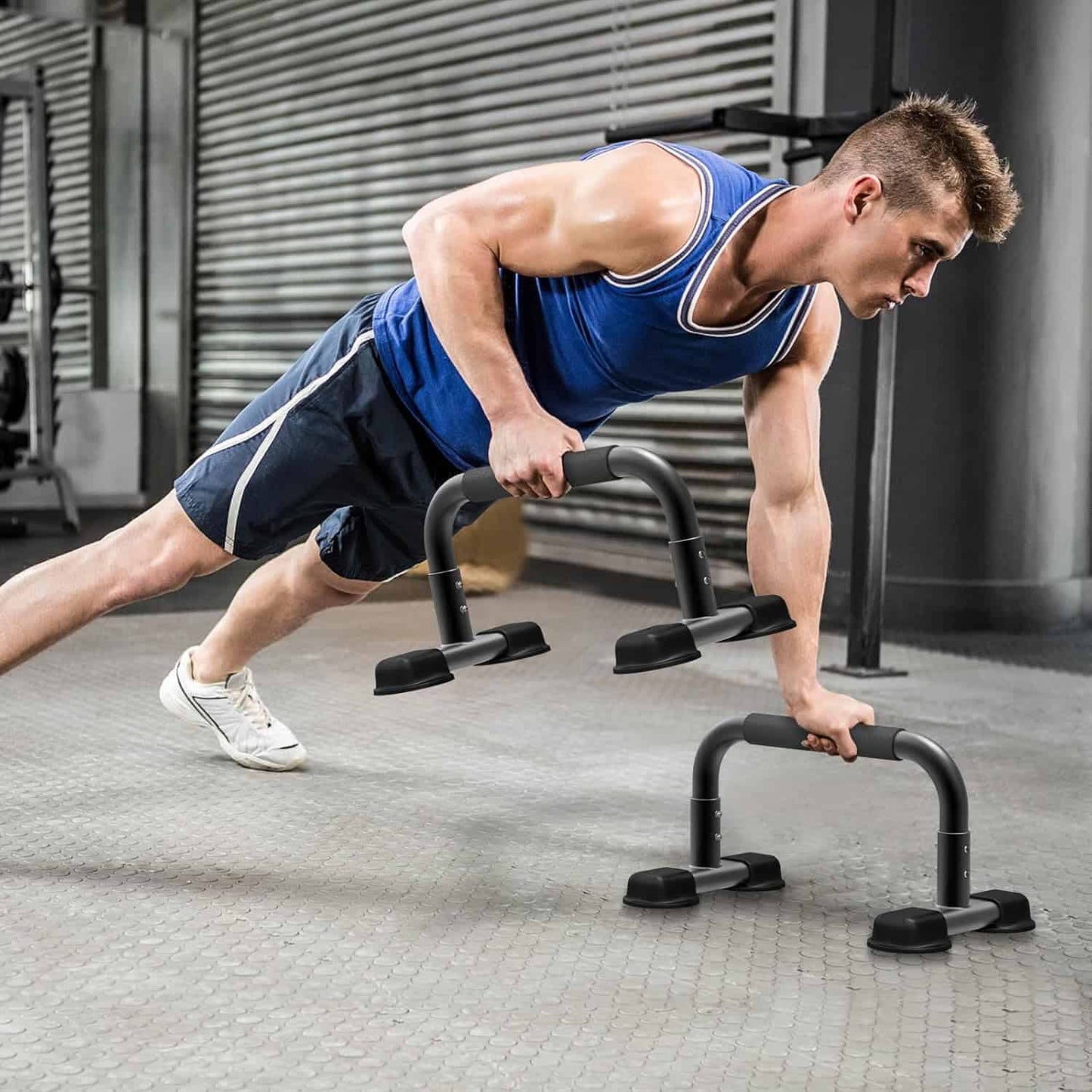 Dolibest Parallettes Push Up Bars – 9.6" High Heavy-Duty Calisthenics Equipment with Full Foam Grip | 660 lb Capacity for Handstands, L-Sits, Dips, Home & Outdoor Workouts Dolibest