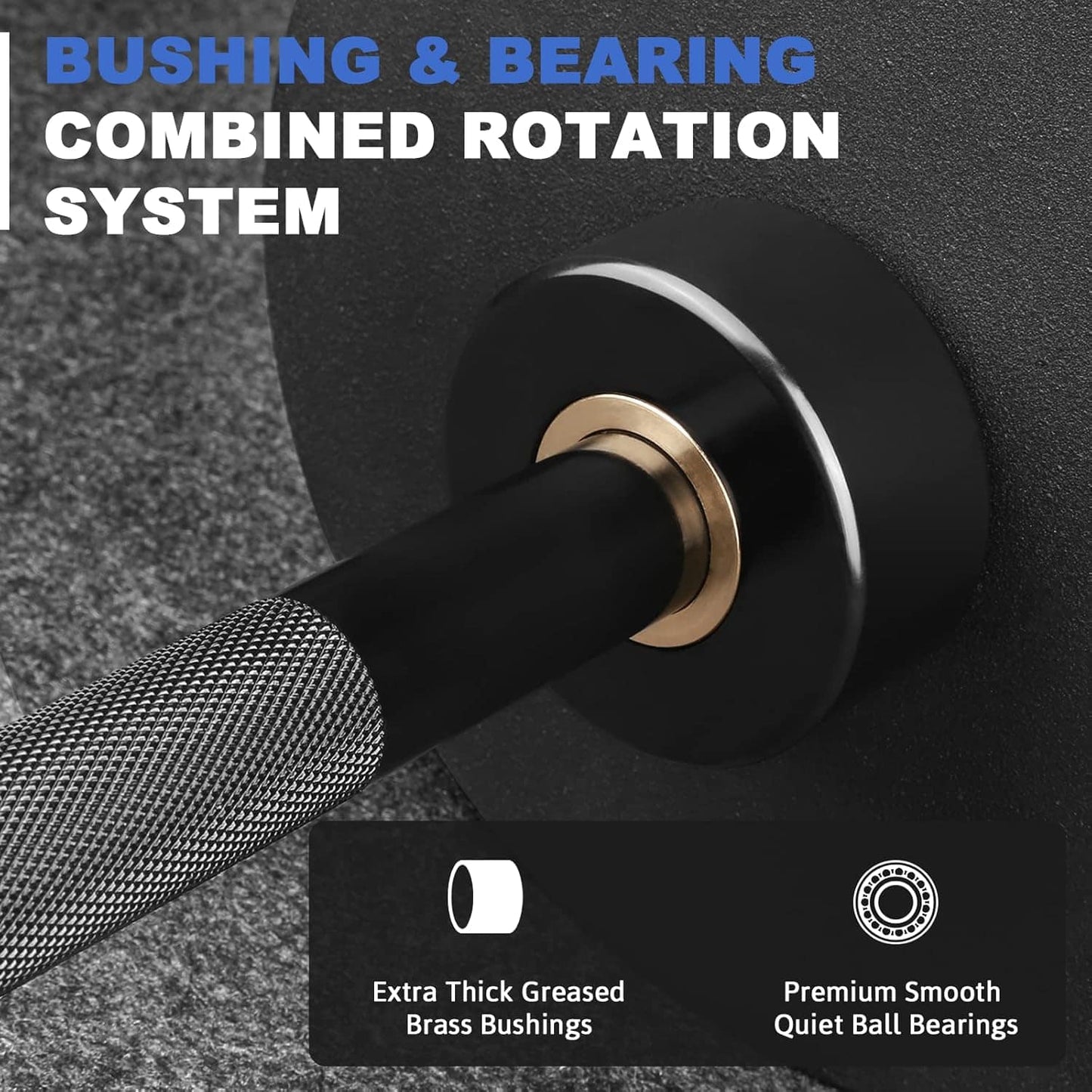 LIONSCOOL Premium Olympic Barbell – 4ft, 5ft, 6ft, 7ft Options | EZ Curl Bar & Straight Bar for Weightlifting, Squats, Deadlifts, Powerlifting – 500 to 1000 lbs Capacity – Black E-Coat Finish LIONSCOOL