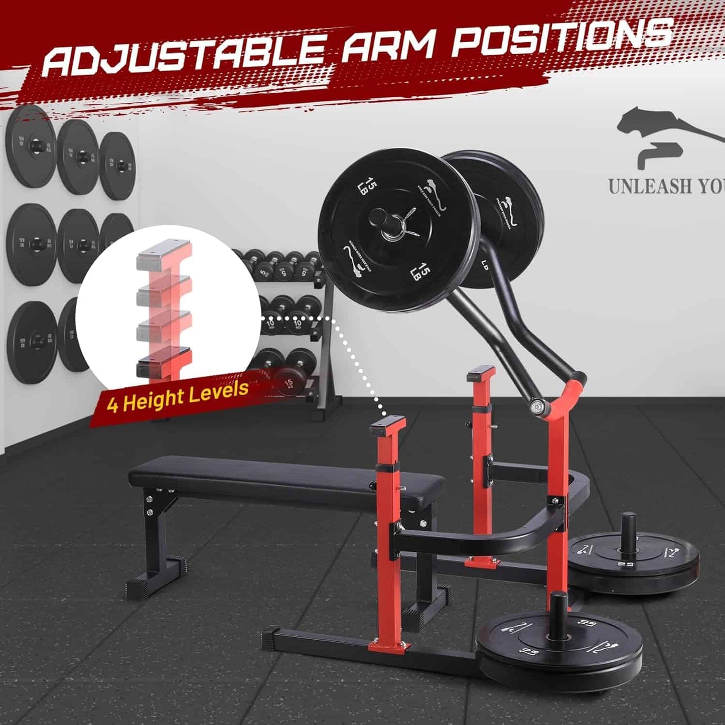 Chest Press Machine with Independent Converging Arms – Multifunctional Adjustable Bench Press Machine for Home Gym ActiveTrail