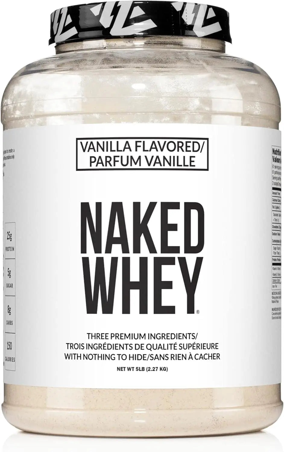 NAKED Whey Protein Powder – 100% Grass-Fed, Vanilla (2LB)