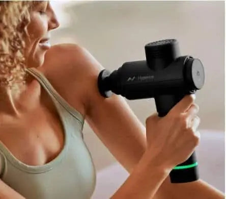 Hyperice Hypervolt 2 – Quiet Glide Percussion Massage Gun | 3 Speeds, 5 Head Attachments, Bluetooth App Integration FitCore Supply