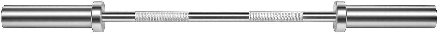 Metal barbell on a white background