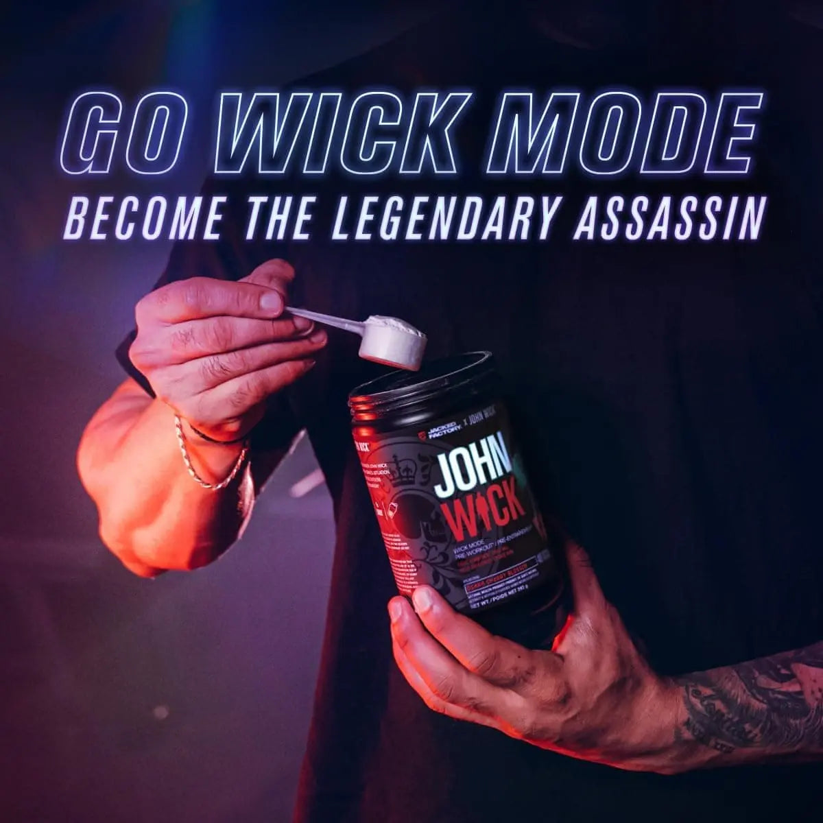 Packed Factory X John Wick – Wick Mode Pre-Workout Powder | 40 Servings Jacked Factory