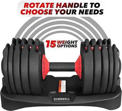 aBellz 52.5 Lb Adjustable Dumbbell – 15 Weight Settings