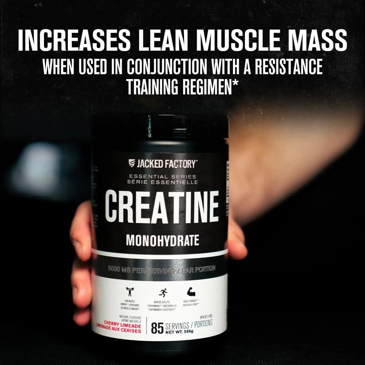 Jacked Factory Creatine Monohydrate – 85 Servings of Pure Power & Strength