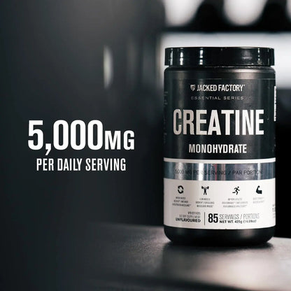Jacked Factory Creatine Monohydrate – 85 Servings of Pure Power & Strength