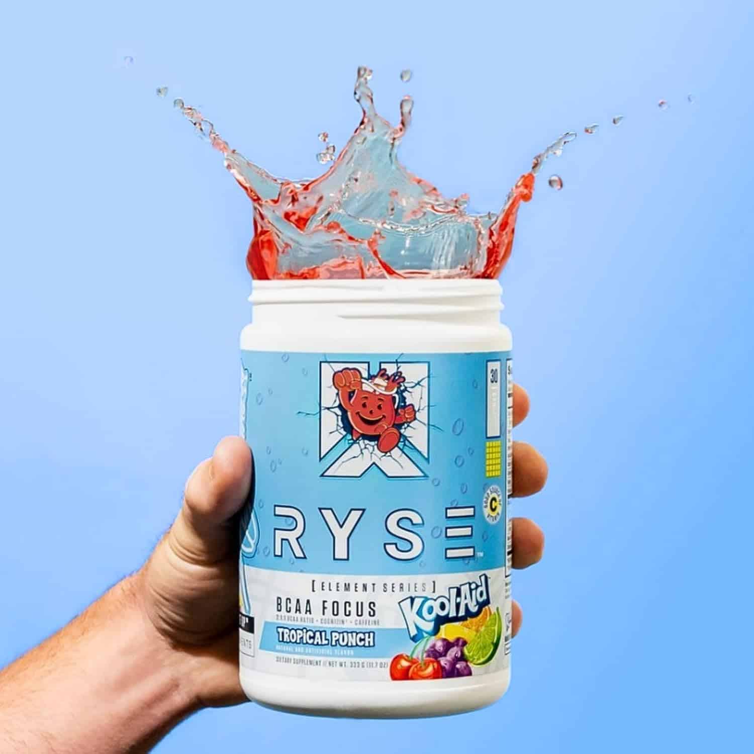 RYSE Element Series BCAA Focus | Tropical Punch | 333g | 5g BCAAs + Natural Caffeine + Cognizin® for Energy, Focus & Recovery