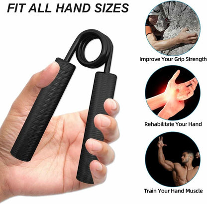 Heavy-Duty Grip Strength Trainer 6-Pack – Adjustable Hand Grip Strengthener Set (50-300 lbs) FitCore Supply