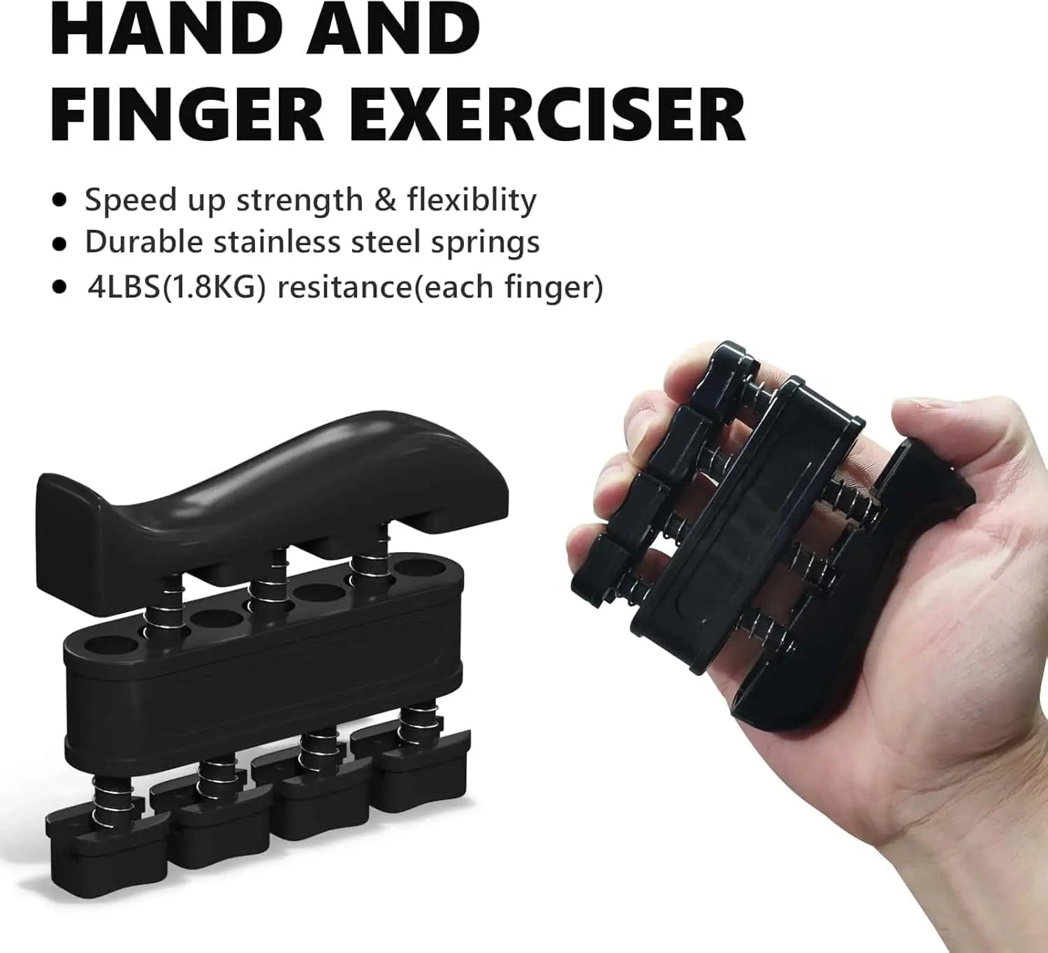 Hand Grip Strengthener Kit – 7-in-1 Adjustable Grip Strength Trainer, Forearm Workout & Finger Exerciser Set FitCore Supply
