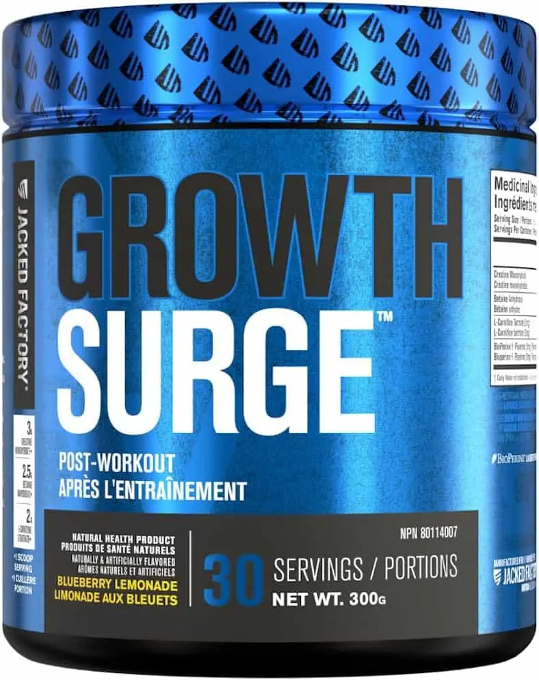 Growth Surge Post-Workout Recovery – Creatine & Muscle Builder (30 Servings, Blueberry Lemonade)