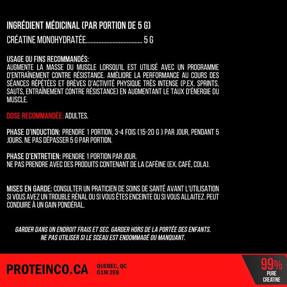 ProteinCo Creatine Monohydrate 500g – 99.9% Pure Micronized | 100 Servings | Muscle Growth & Strength | Vegan & Keto-Friendly ProteinCo