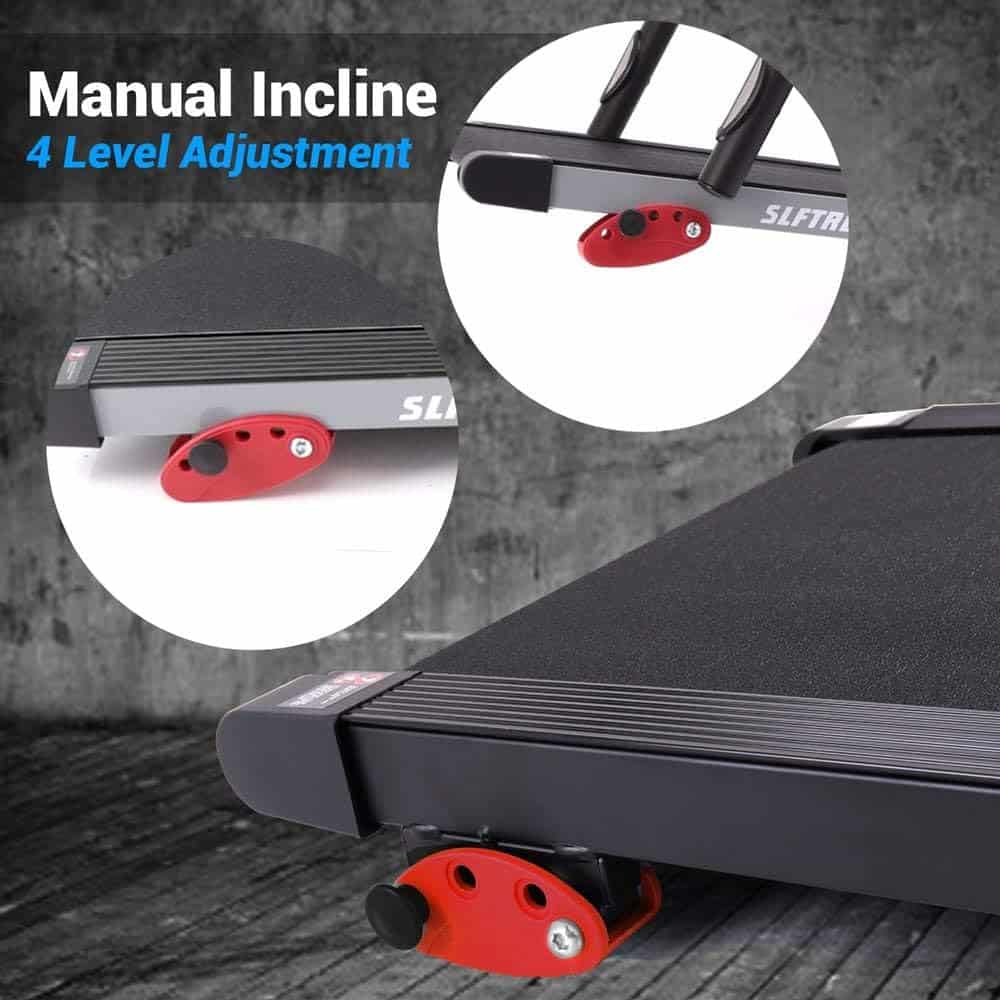 SereneLife Smart Folding Treadmill – 16 Preset Programs, Bluetooth, Incline, 7.5 MPH, Compact Home Gym SereneLife