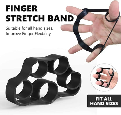 Hand Grip Strengthener Kit – 7-in-1 Adjustable Grip Strength Trainer, Forearm Workout & Finger Exerciser Set FitCore Supply