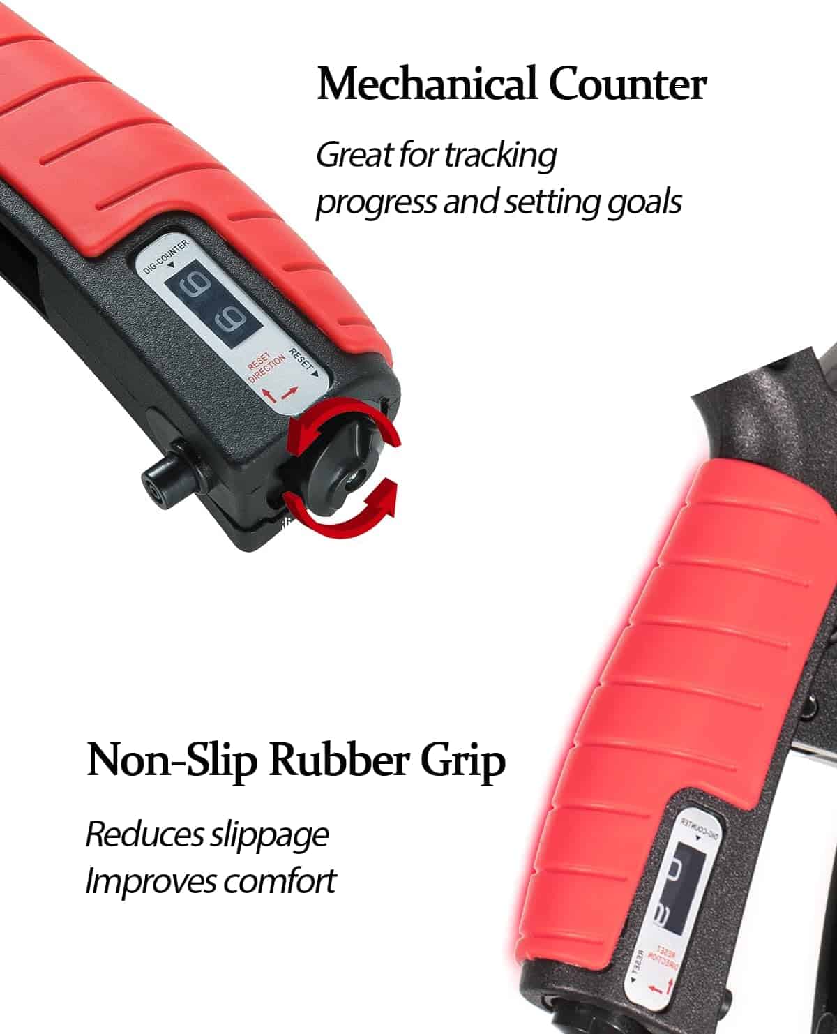 Adjustable Grip Strength Trainer with Counter – Dual High-Performance Spring Hand Gripper, 20-265 lbs (10-120kg) Resistance, Ergonomic Non-Slip Design for Forearm, Wrist, and Finger Exercise FitCore Supply