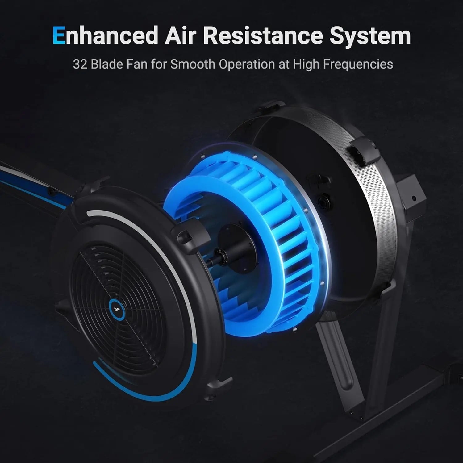Home air resistance rowing machine for full body workout