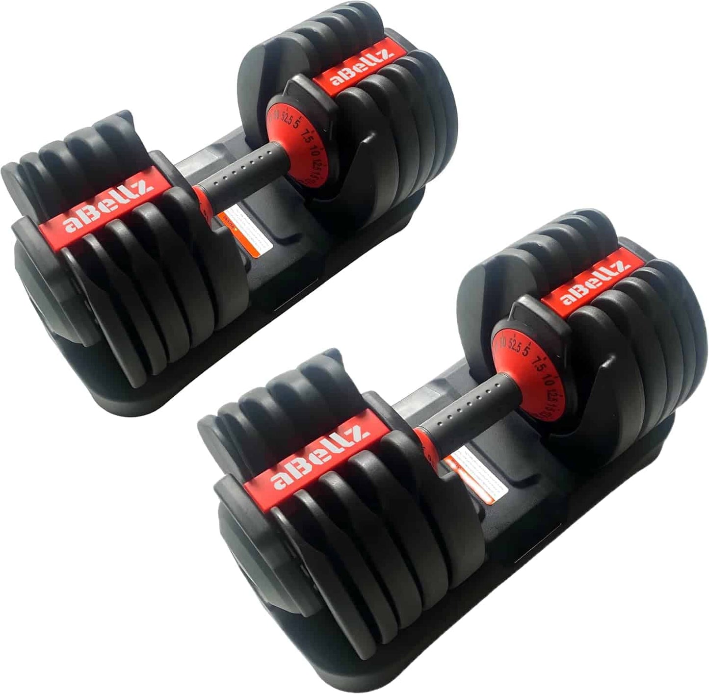 aBellz 52.5 Lb Adjustable Dumbbell – 15 Weight Settings