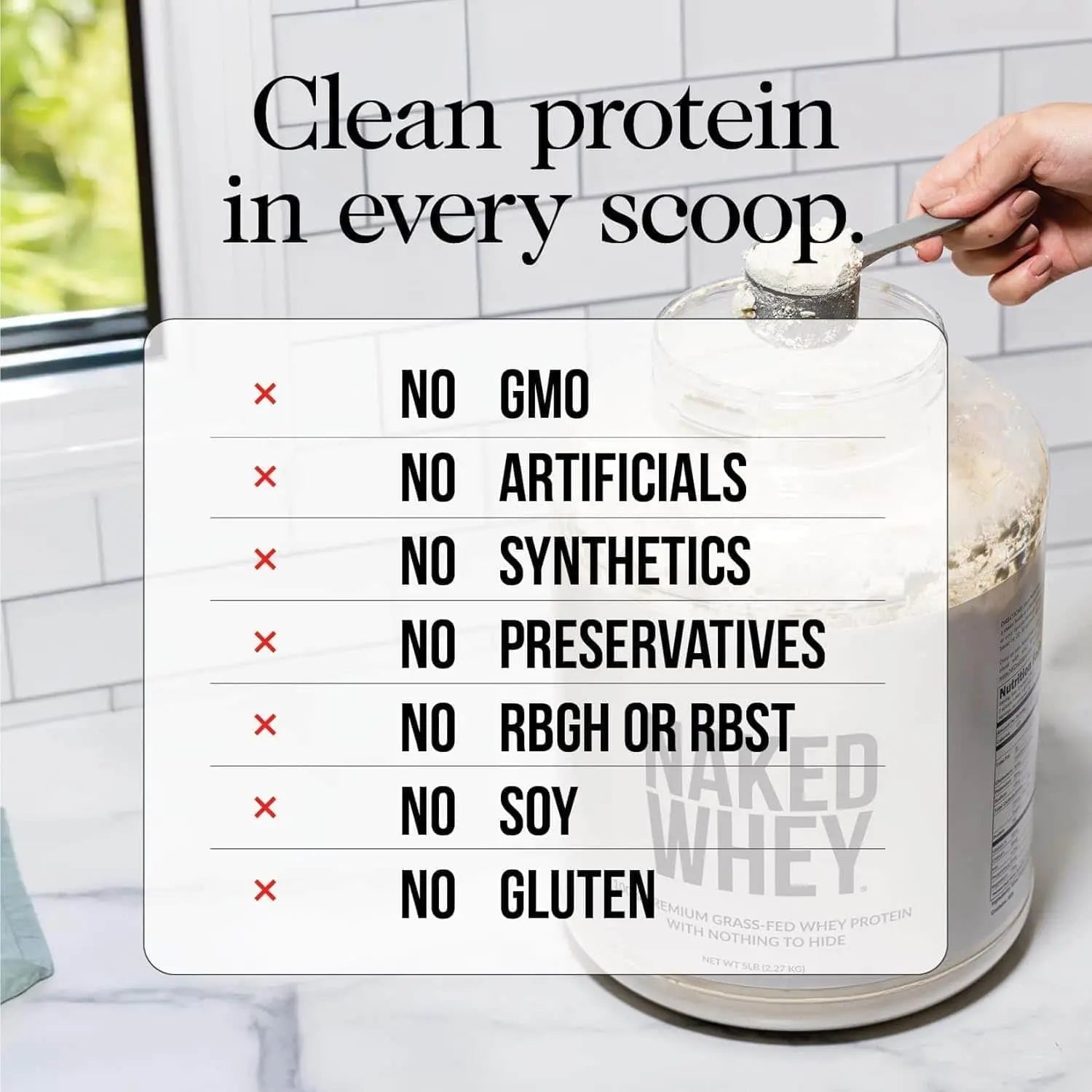 NAKED Whey Protein Powder – 100% Grass-Fed (2LB)