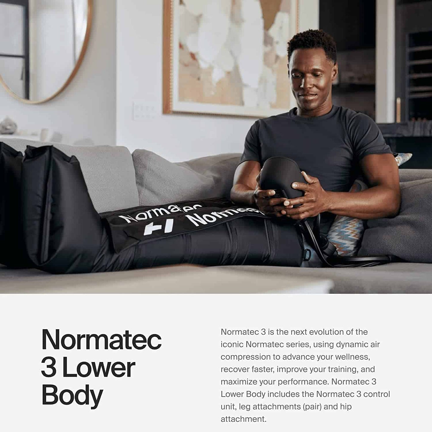Normatec 3 Lower Body Recovery System by Hyperice – Dynamic Air Compression for Legs & Hips – Patented Pulse Massage Tech Hyperice