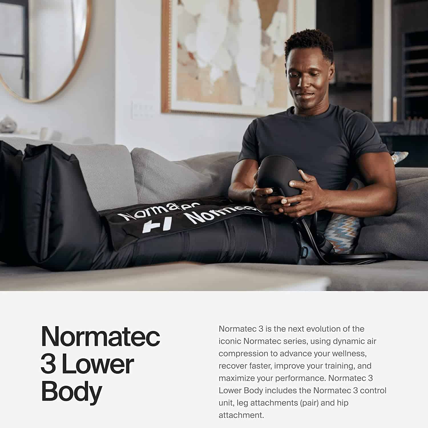 Normatec 3 Lower Body Recovery System by Hyperice – Dynamic Air Compression for Legs & Hips – Patented Pulse Massage Tech Hyperice