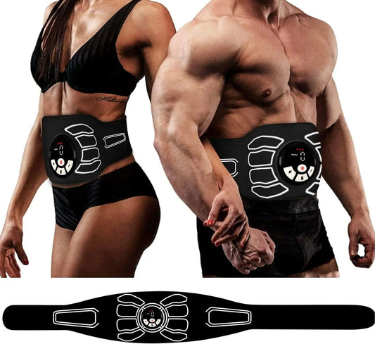 Autagpen EMS Abs Muscle Stimulator Belt – Heated TENS Ab Trainer for Men & Women – 8 Modes, 19 Intensity Levels, Portable & Wearable Toning Device