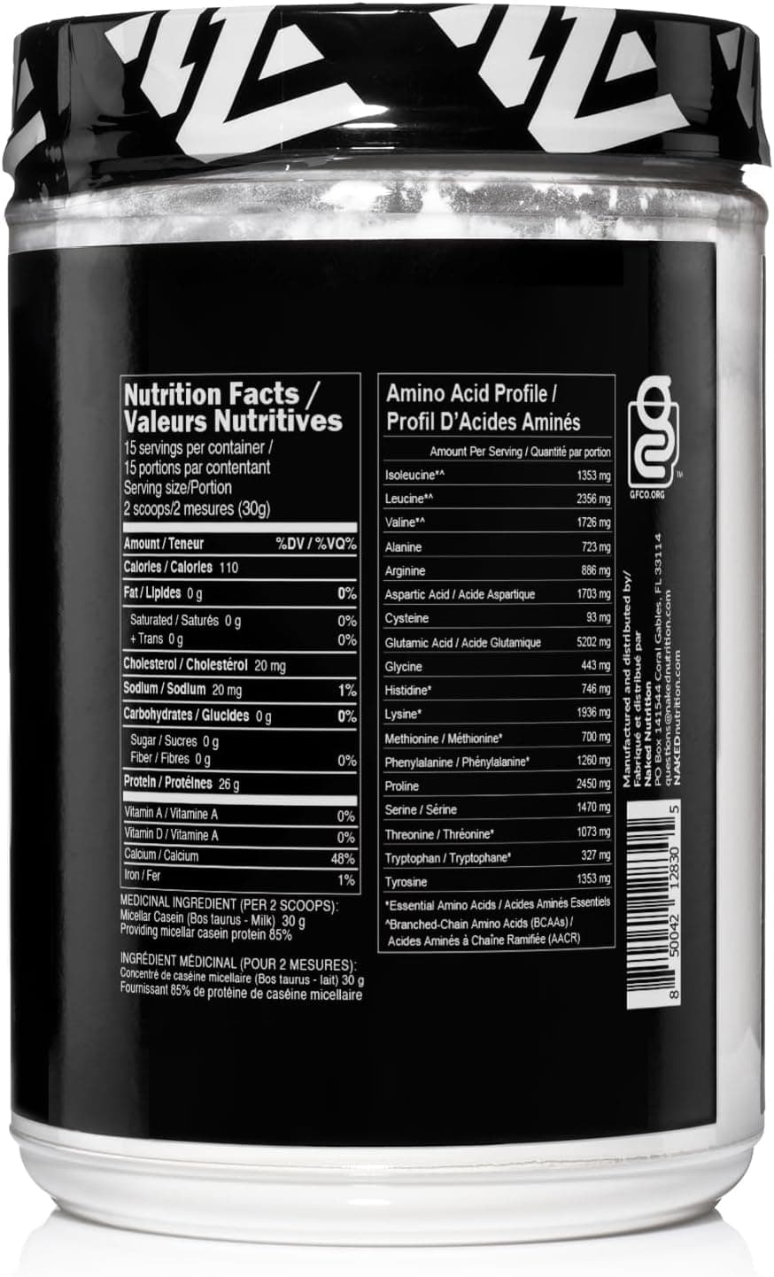 🥛 Naked Casein – 100% Micellar Casein Protein from US Farms NAKED