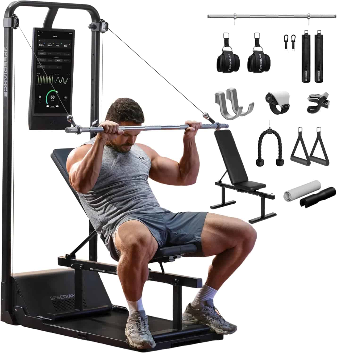 Speediance Gym Monster 2 – AI-Powered Smart Home Gym Machine | All-in-One Smith Machine, Cable System & Full-Body Workout Station with Bench & Virtual Trainer Speediance