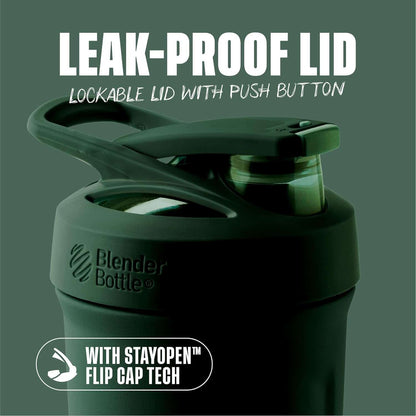 BlenderBottle Insulated Stainless Steel Shaker Bottle Forest