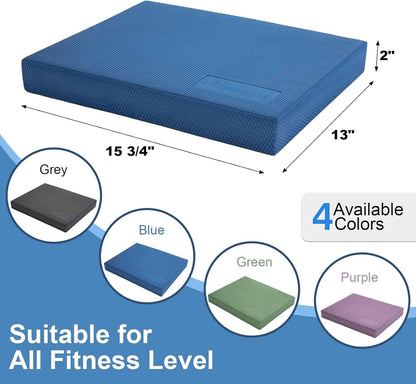 StrongTek Professional Balance Pad for Exercise – High-Density Foam Cushion for Balance Training, Physical Therapy, Yoga & Core Strength – Non-Slip, Water-Resistant Knee Pad (15.8" x 13" x 2") StrongTek