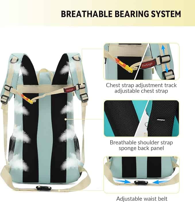 Bseash 40L Waterproof Hiking Backpack with Rain Cover – Lightweight Camping Daypack for Travel, Climbing, Skiing, and Outdoor Adventures FitCore Supply