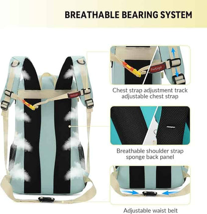 Bseash 40L Waterproof Hiking Backpack with Rain Cover – Lightweight Camping Daypack for Travel, Climbing, Skiing, and Outdoor Adventures FitCore Supply