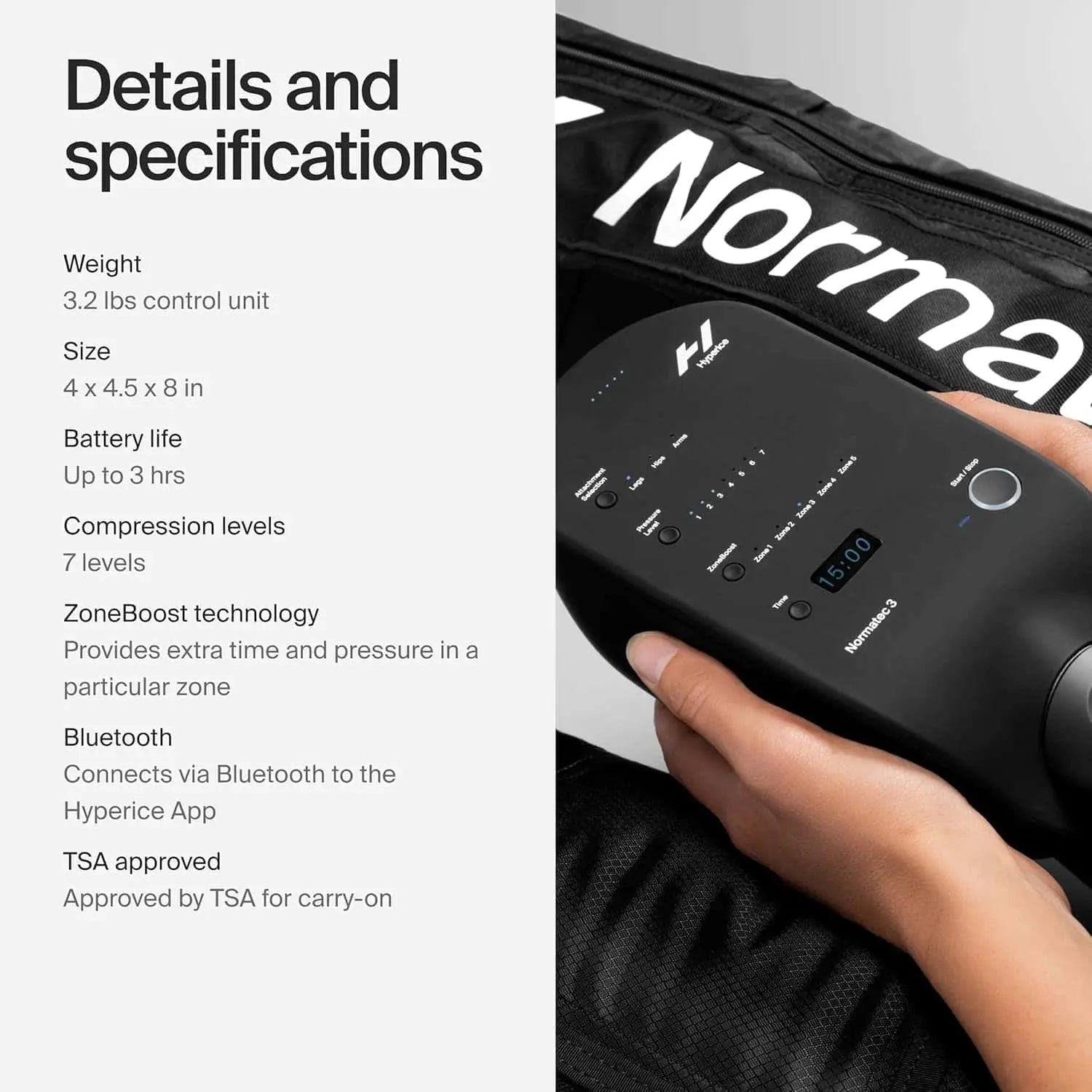 Normatec 3 Lower Body Recovery System by Hyperice – Dynamic Air Compression for Legs & Hips – Patented Pulse Massage Tech Hyperice