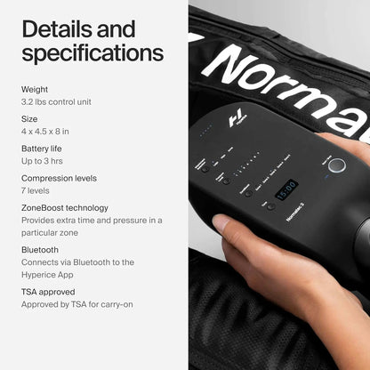 Normatec 3 Lower Body Recovery System by Hyperice – Dynamic Air Compression for Legs & Hips – Patented Pulse Massage Tech Hyperice