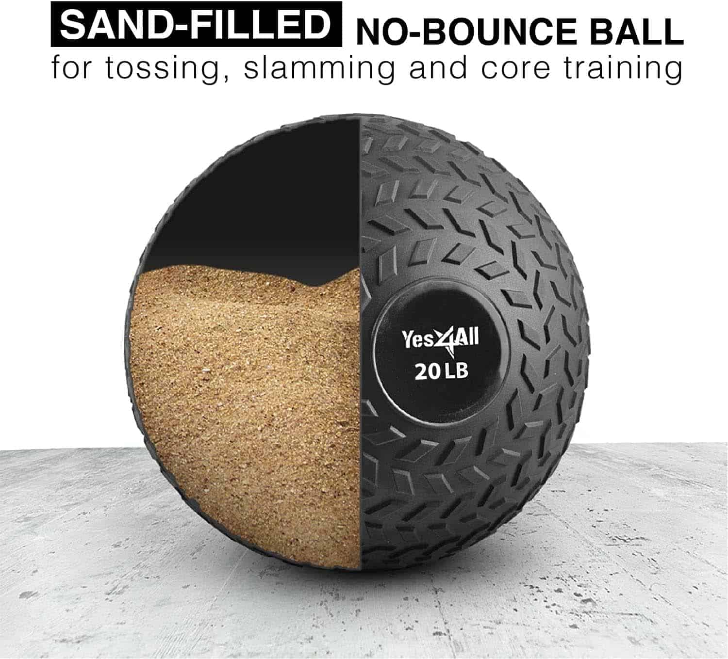 Yes4All Vinyl Coated Cast Iron Kettlebell – 5 to 50 lb Weights Yes4All