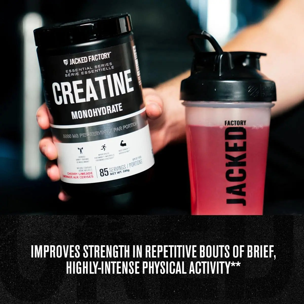 Jacked Factory Creatine Monohydrate – 85 Servings of Pure Power & Strength