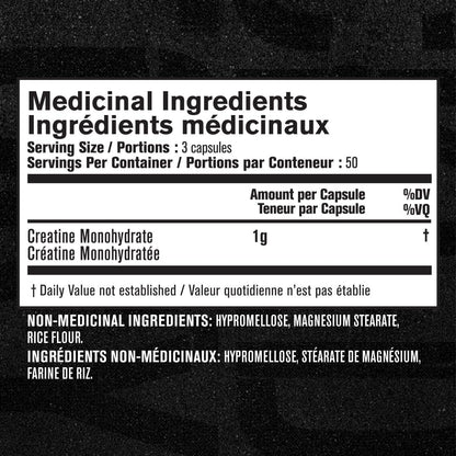 Jacked Factory Creatine Monohydrate Capsules – 1000mg Per Capsule | Muscle Growth, Strength & Performance | 150 Pills | Canadian-Owned Workout Supplement Jacked Factory
