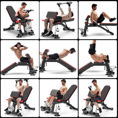 Adjustable Weight Bench – Foldable Incline/Decline Workout Bench, 500 lb Load Capacity
