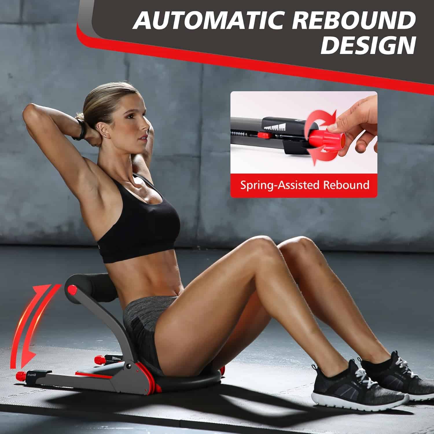 Smart – Ab Workout Equipment for Home Gym – Adjustable Resistance Ab Machine & Core Trainer – Full Body Sit-Up & Crunch Machine with Nutrition & Exercise Guide WONDER CORE