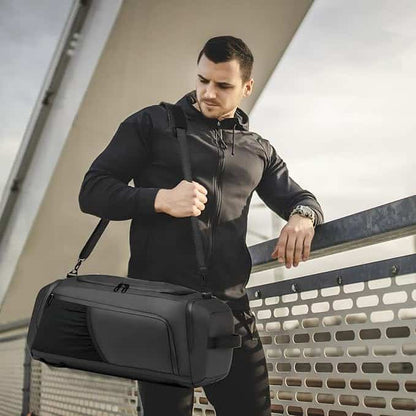 Waterproof 3-in-1 Gym Duffle Bag – Large 40L Sports, Travel & Overnight Bag with Shoe Compartment & Wet Pocket for Men & Women Moulyan