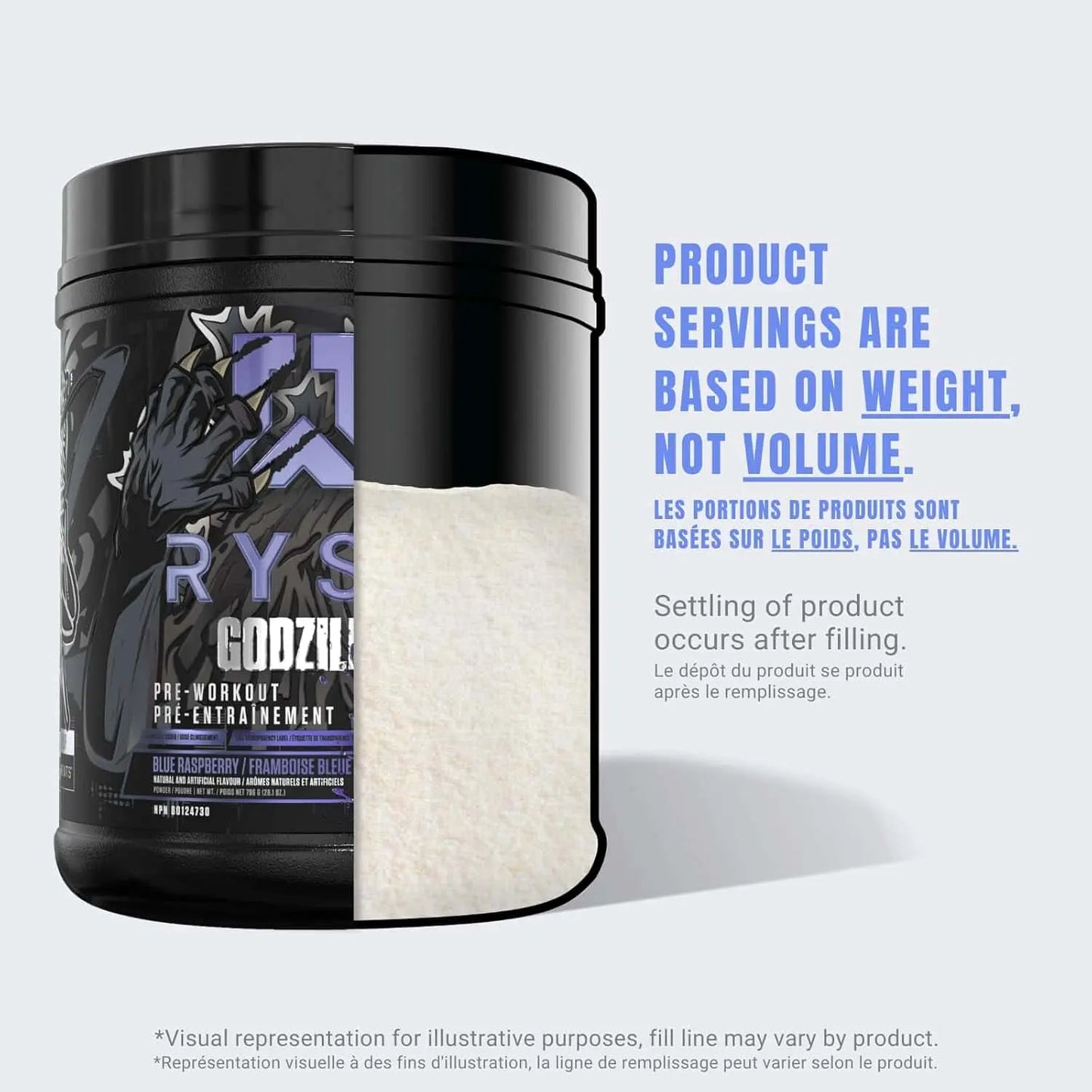 RYSE Godzilla Pre-Workout – Noel Deyzel Edition | 400mg Caffeine, Massive Pumps, Laser Focus, 40 Servings (Blue Raspberry or Passion Pineapple) RYSE Up