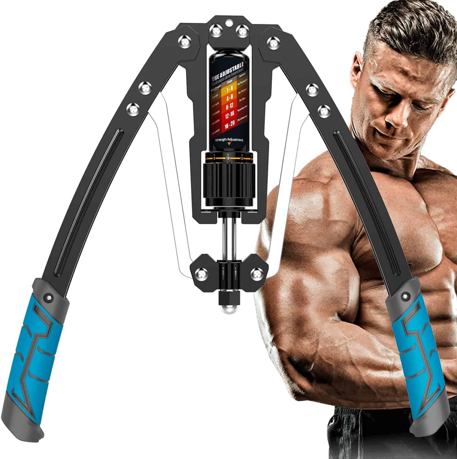 Adjustable Twister Arm Exerciser – 22-440 lbs Hydraulic Power, Home Chest Expander & Shoulder Strength Trainer EAST MOUNT