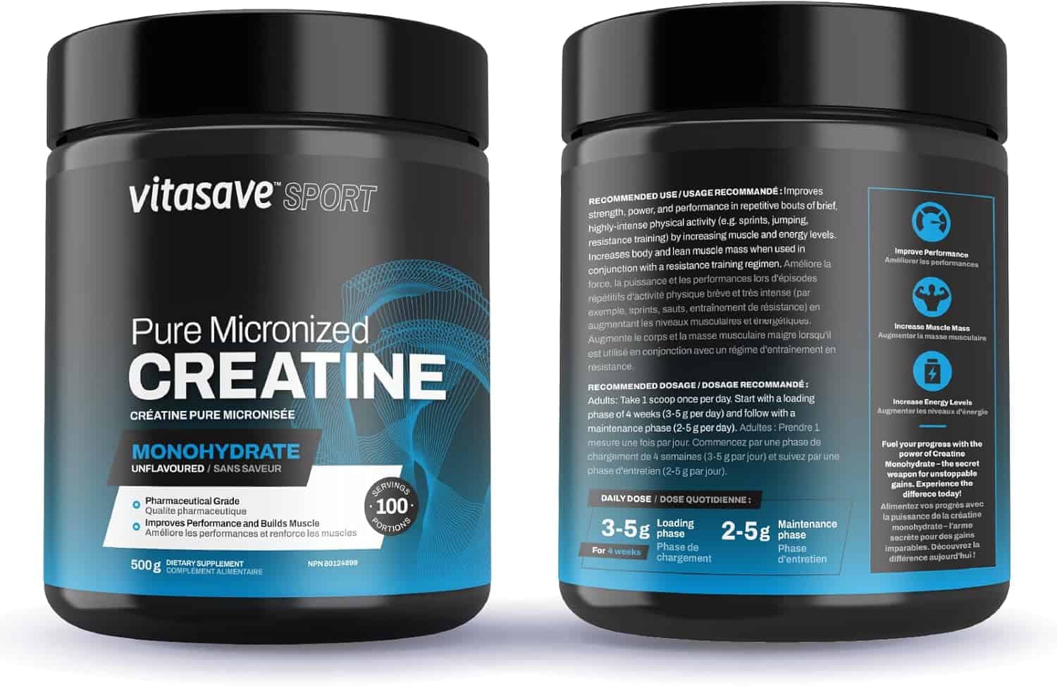 Pure Micronized Creatine Monohydrate – 100 Servings for Muscle Growth, Strength & Recovery