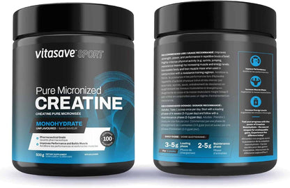 Pure Micronized Creatine Monohydrate – 100 Servings for Muscle Growth, Strength & Recovery