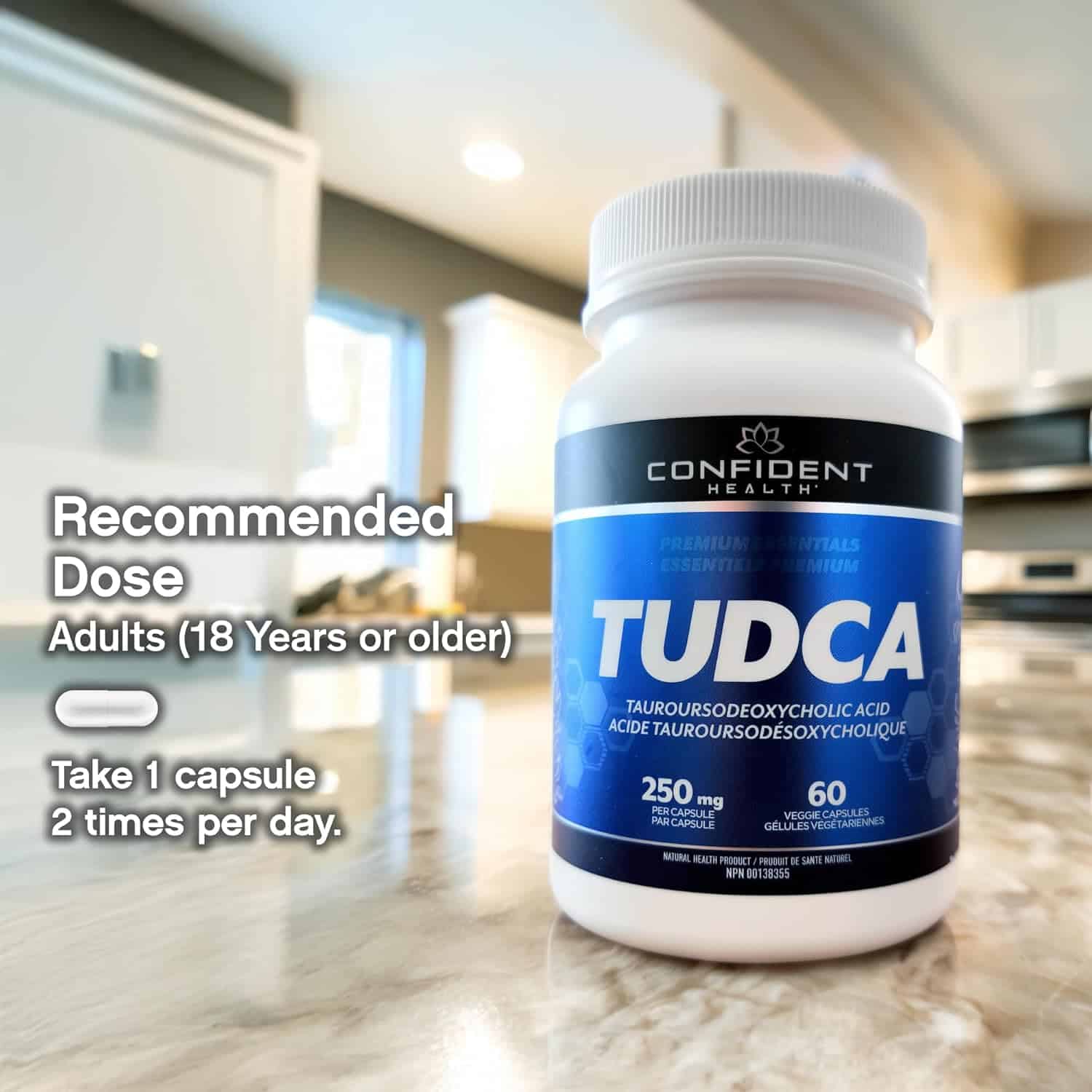 TUDCA Liver Support Supplement – 1000mg Advanced Detox & Gallbladder Cleanse (60 Capsules)