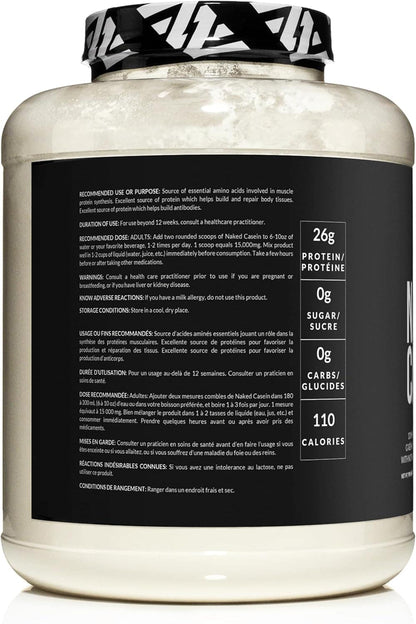 🥛 Naked Casein – 100% Micellar Casein Protein from US Farms NAKED