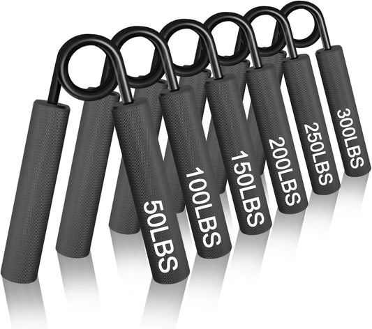 Heavy-Duty Grip Strength Trainer 6-Pack – Adjustable Hand Grip Strengthener Set (50-300 lbs) FitCore Supply