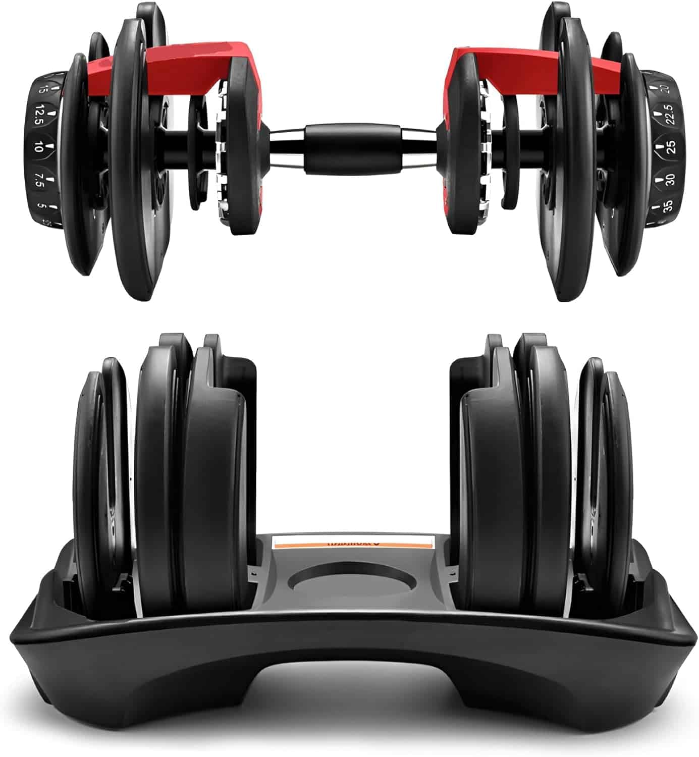 aBellz 52.5 Lb Adjustable Dumbbell – 15 Weight Settings